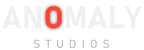 Anomaly Studios wordmark logo with red O