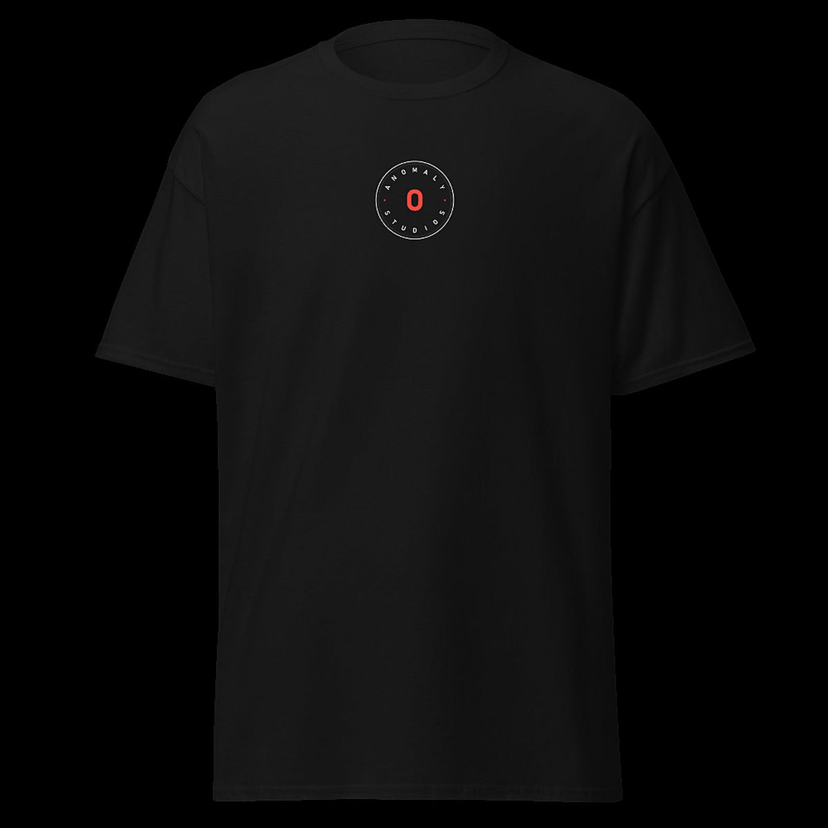 STILL RUNNING tee front - circle badge chest mark
