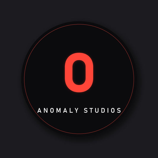 THE MARK circular sticker - glowing red O badge